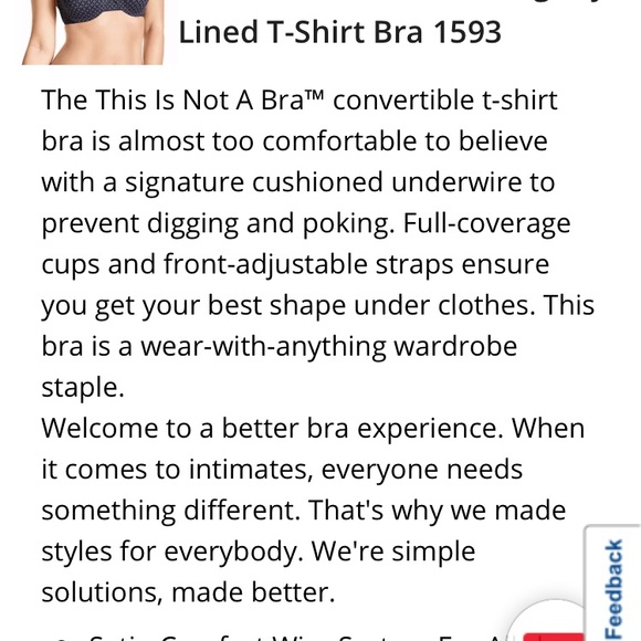 Warners This Is Not A Bra® Cushiones Underwire Lightly Lined T-shirt Bra - Picture 6 of 8